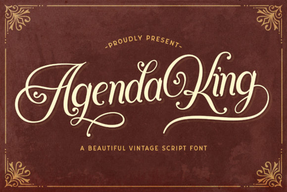 Agenda King Font for Elegant Craft Designs