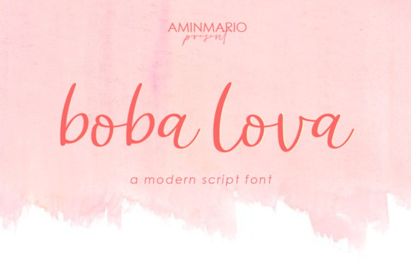 Boba Lova Script Font for Web Design
