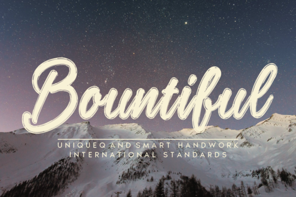 Bountiful Font: Elevate Web Design with Script Handwritten Style