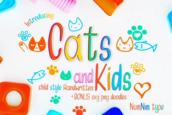 Cats and Kids: A Playful Script Handwritten Font for Designers