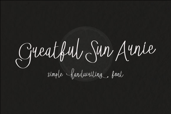 Greatful Sun Arnie Font for Crafters