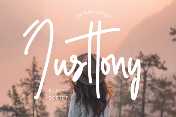 Justtony: A Modern Script Typeface for Editorial Design