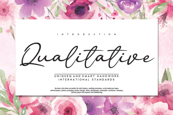 Qualitative Font for Elegant Web Design