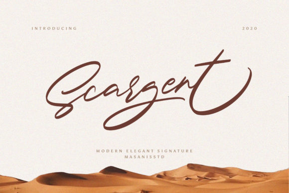 Scargent Font: Elegant Script for Editorial Design