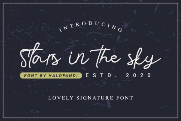 Stars in the Sky: A Handwritten Font for Makers